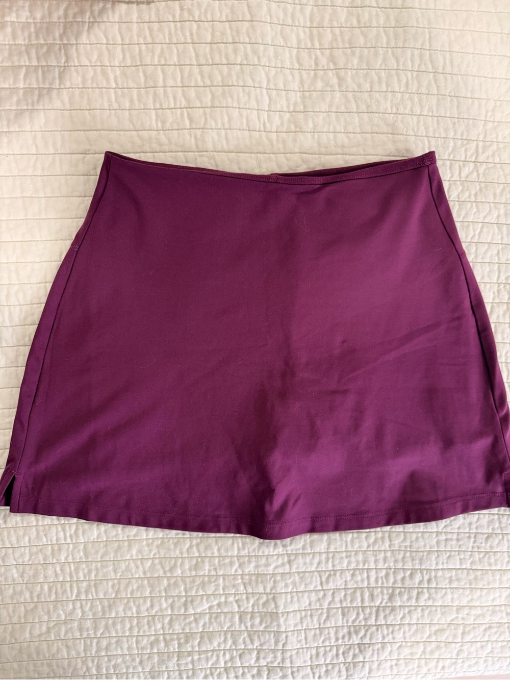 Girlfriend Collective A-Line Skort in Plum